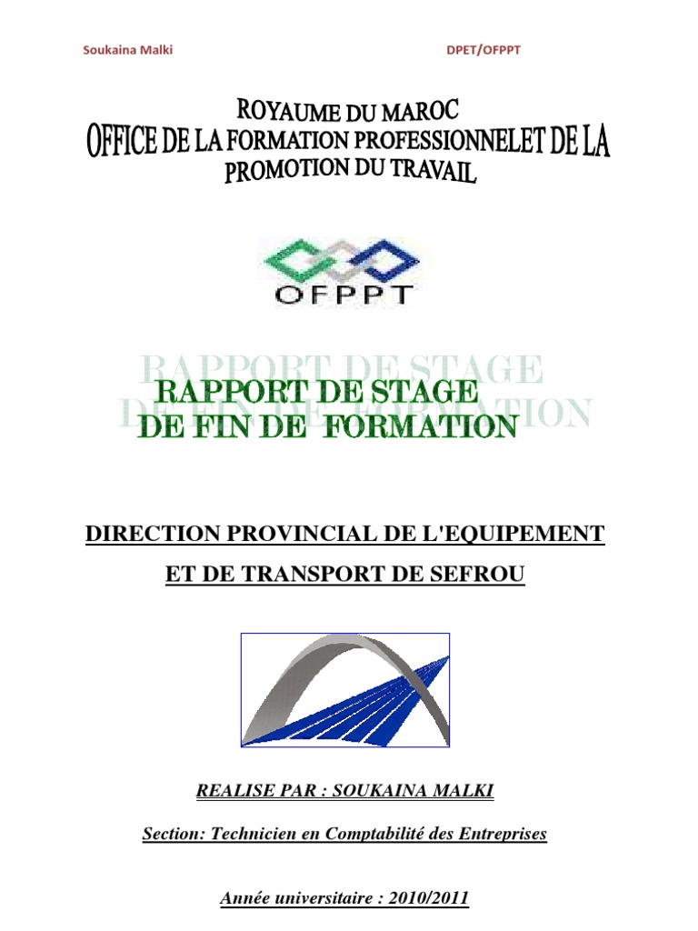 rapport de stage ofppt doc